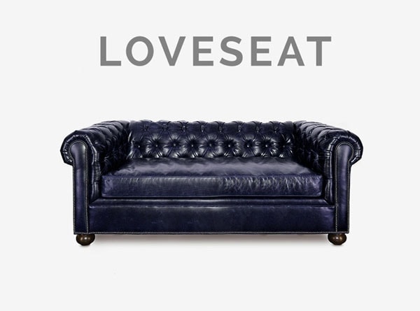 Black outlet chesterfield loveseat
